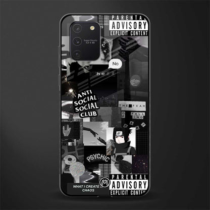 anti social social club dark edition glass case for samsung galaxy a91 image