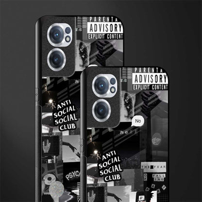 anti social social club dark edition glass case for oneplus nord ce 2 5g image-2
