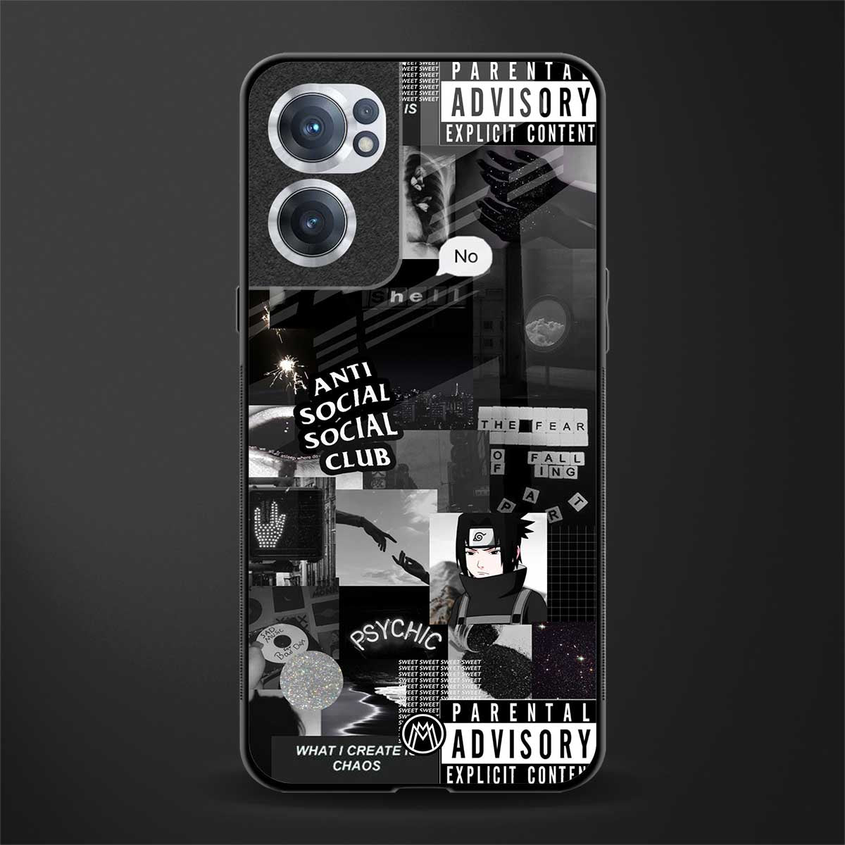 anti social social club dark edition glass case for oneplus nord ce 2 5g image