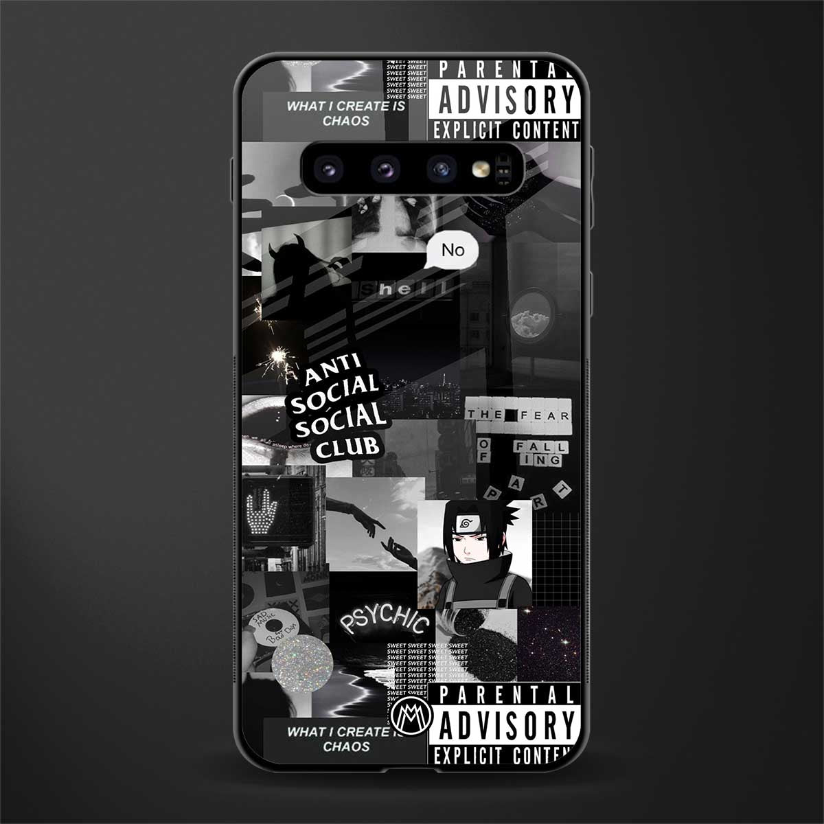 anti social social club dark edition glass case for samsung galaxy s10 plus image
