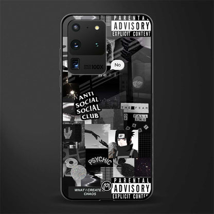 anti social social club dark edition glass case for samsung galaxy s20 ultra image
