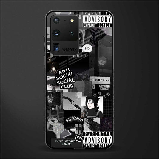 anti social social club dark edition glass case for samsung galaxy s20 ultra image