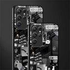 anti social social club dark edition glass case for samsung galaxy s22 ultra 5g image-2