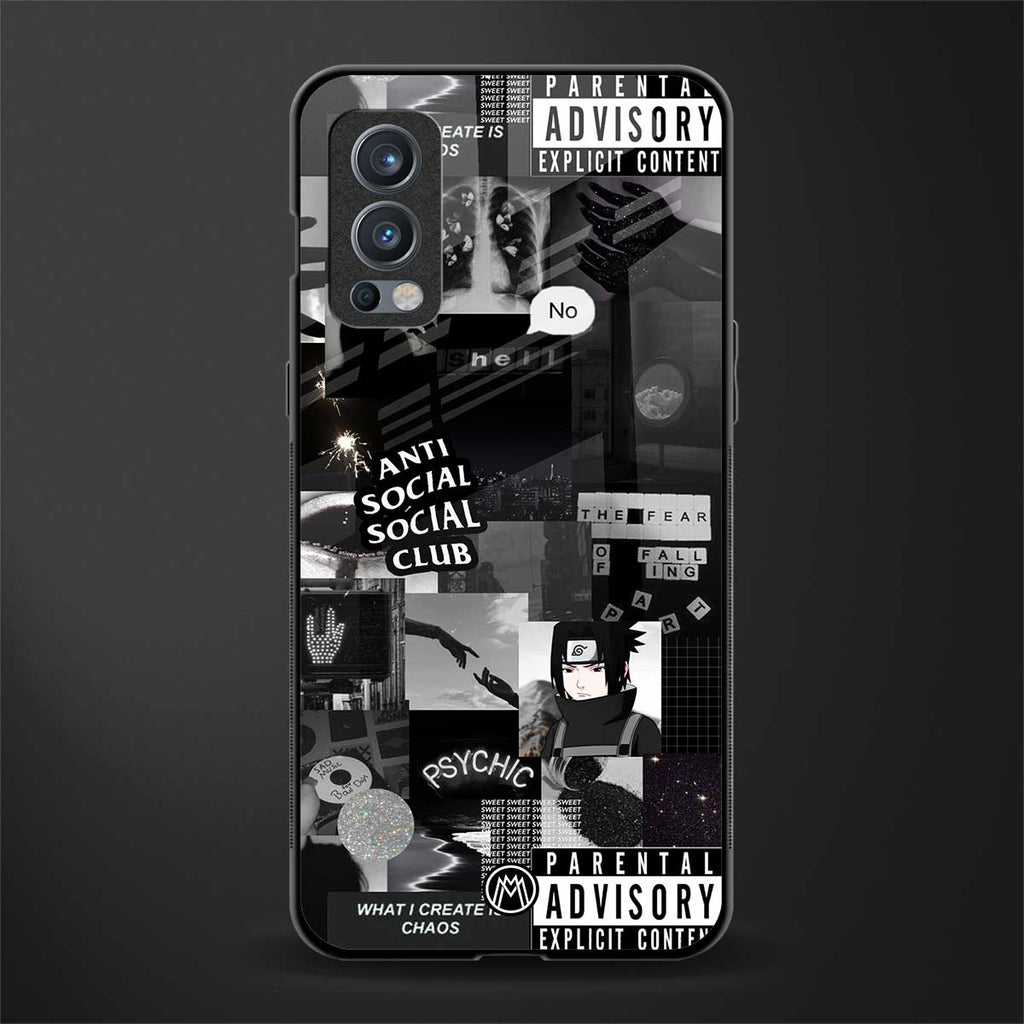 anti social social club dark edition glass case for oneplus nord 2 5g image