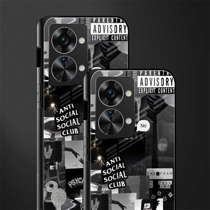 anti social social club dark edition glass case for phone case | glass case for oneplus nord 2t 5g