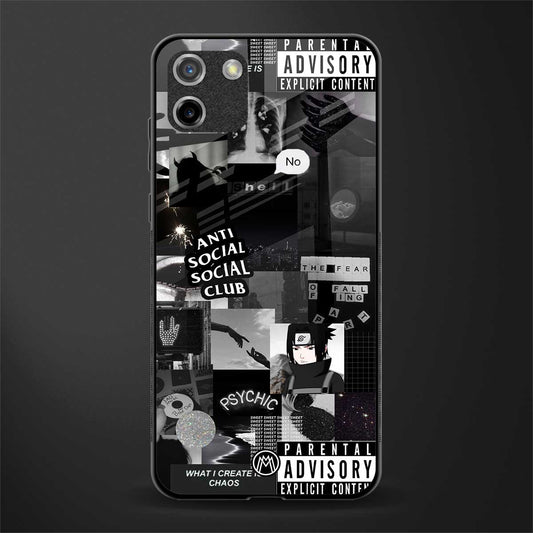 anti social social club dark edition glass case for realme c11 image