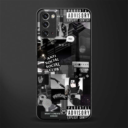 anti social social club dark edition glass case for samsung note 20 image