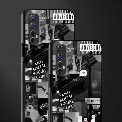 anti social social club dark edition glass case for realme 7 image-2