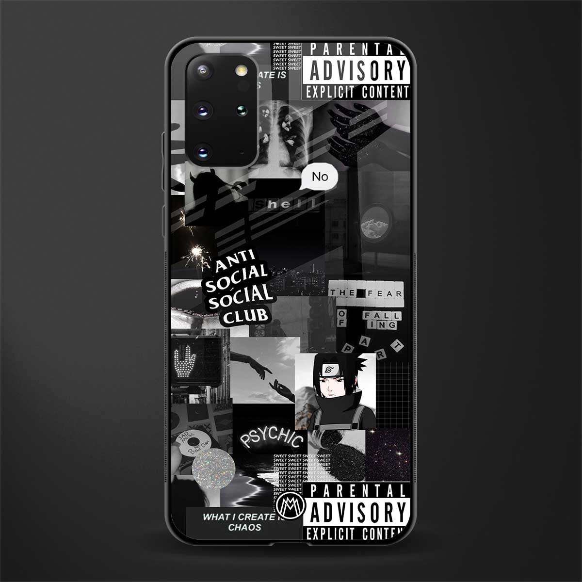 anti social social club dark edition glass case for samsung galaxy s20 plus image