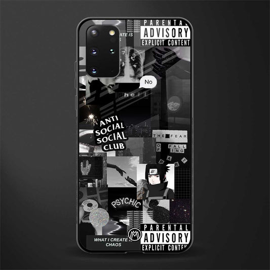 anti social social club dark edition glass case for samsung galaxy s20 plus image