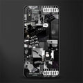 anti social social club dark edition glass case for redmi 9a image