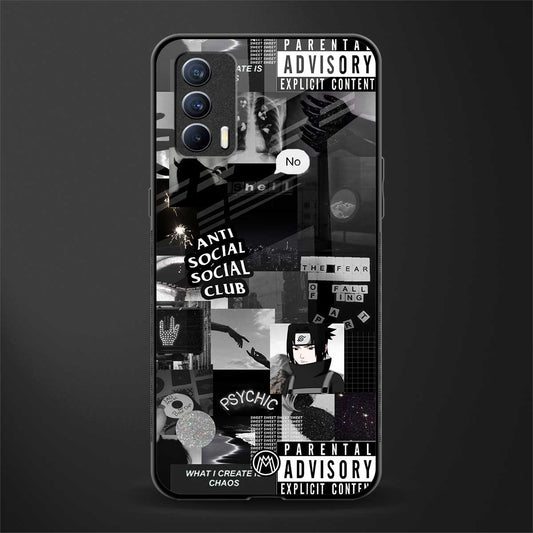 anti social social club dark edition glass case for realme x7 image