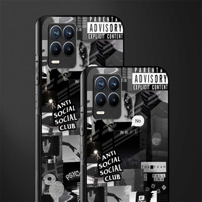 anti social social club dark edition glass case for realme 8 4g image-2