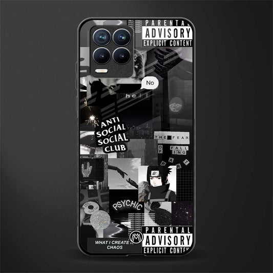 anti social social club dark edition glass case for realme 8 4g image