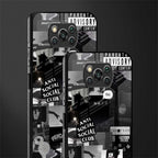 anti social social club dark edition glass case for poco x3 pro image-2