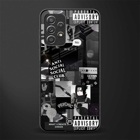 anti social social club dark edition glass case for samsung galaxy a72 image