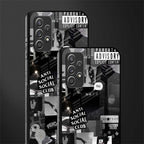 anti social social club dark edition glass case for samsung galaxy a32 4g image-2