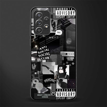 anti social social club dark edition glass case for samsung galaxy a32 4g image