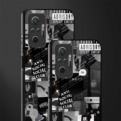 anti social social club dark edition glass case for redmi note 10 pro image-2