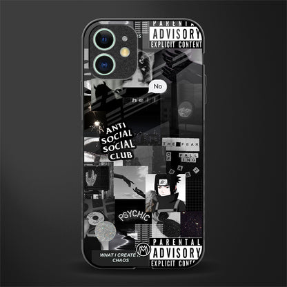 anti social social club dark edition glass case for iphone 12 image