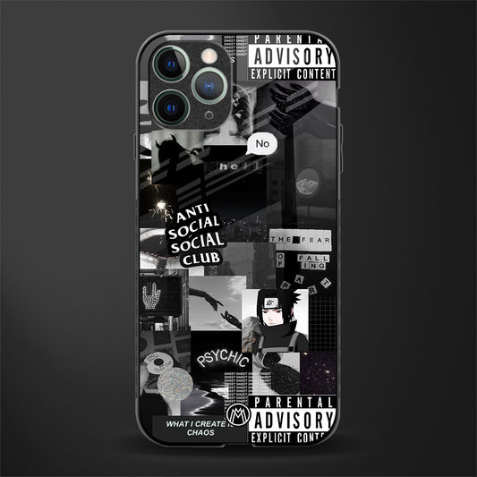 anti social social club dark edition glass case for iphone 11 pro image
