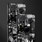 anti social social club dark edition glass case for vivo y21s image-2