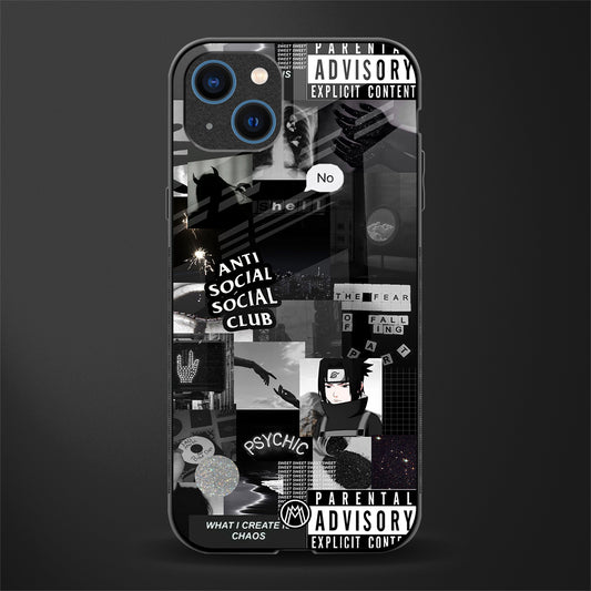 anti social social club dark edition glass case for iphone 13 image