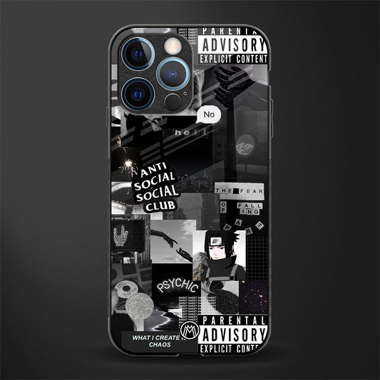 anti social social club dark edition glass case for iphone 12 pro image