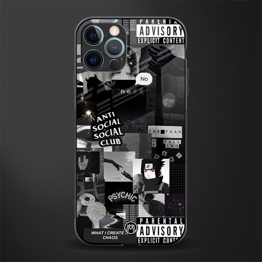 anti social social club dark edition glass case for iphone 12 pro max image