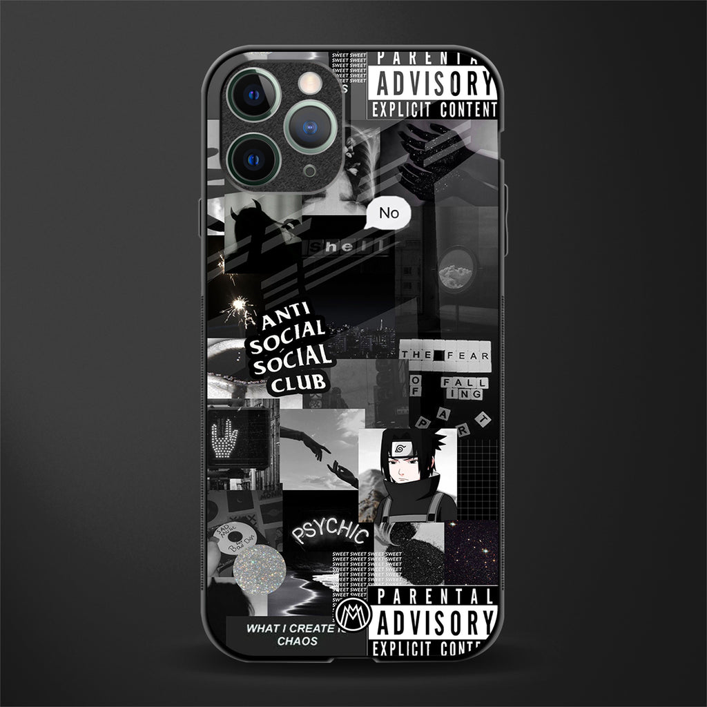 anti social social club dark edition glass case for iphone 11 pro max image