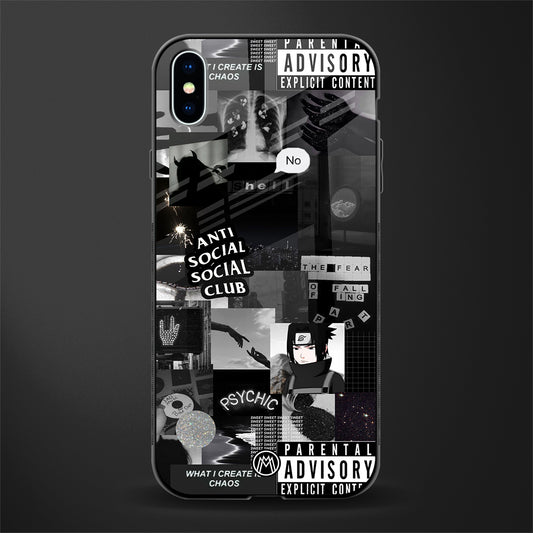 anti social social club dark edition glass case for iphone xs max image