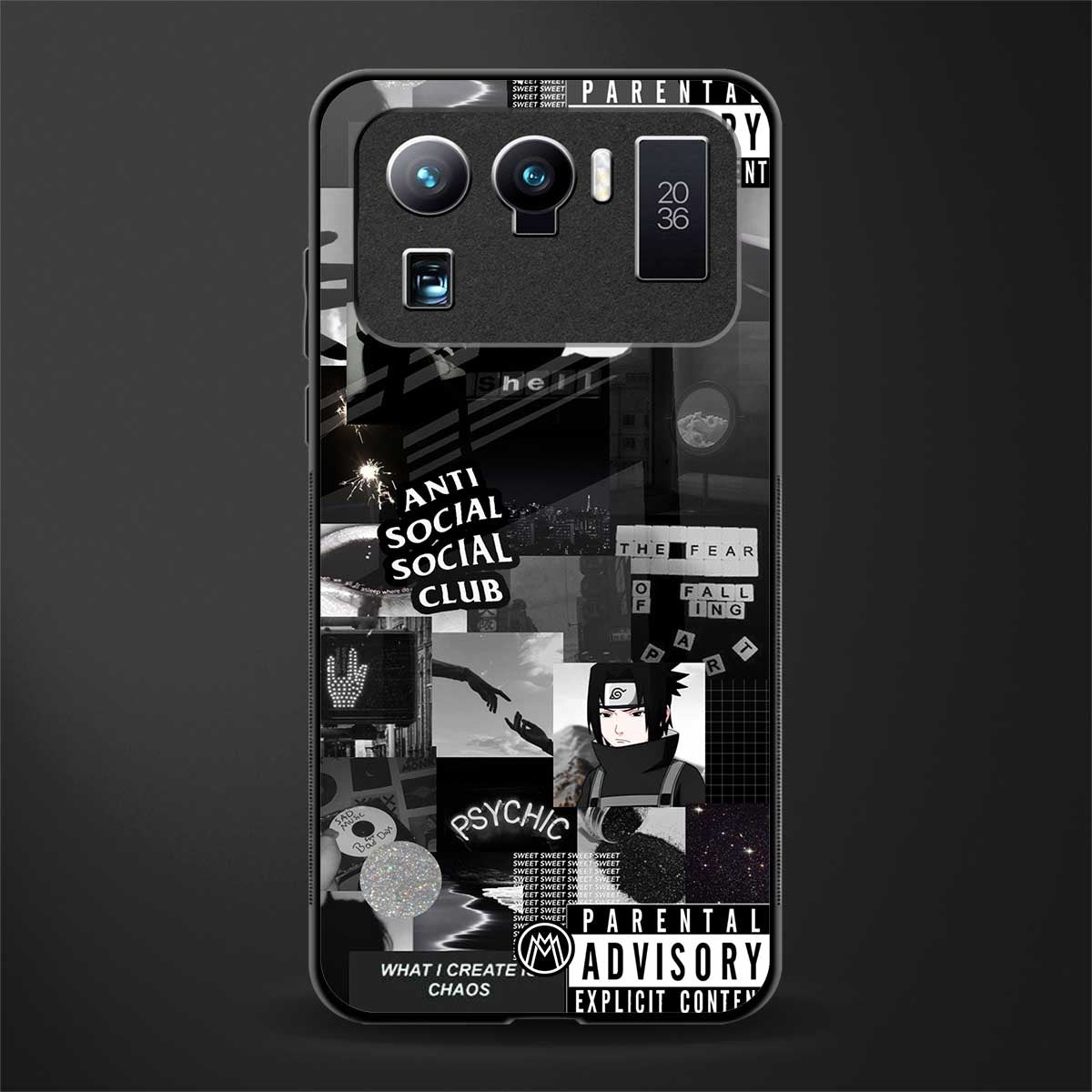 anti social social club dark edition glass case for mi 11 ultra 5g image