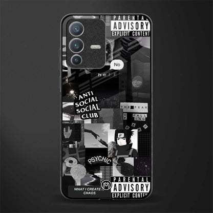 anti social social club dark edition glass case for vivo v23 pro 5g image