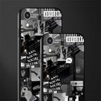 anti social social club dark edition glass case for iphone xr image-2