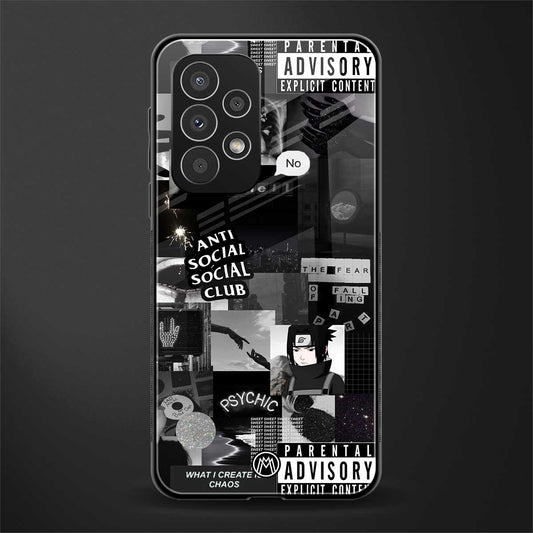 anti social social club dark edition back phone cover | glass case for samsung galaxy a73 5g