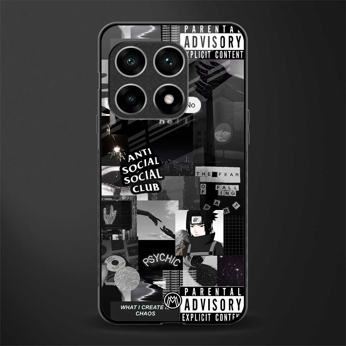 anti social social club dark edition glass case for oneplus 10 pro 5g image
