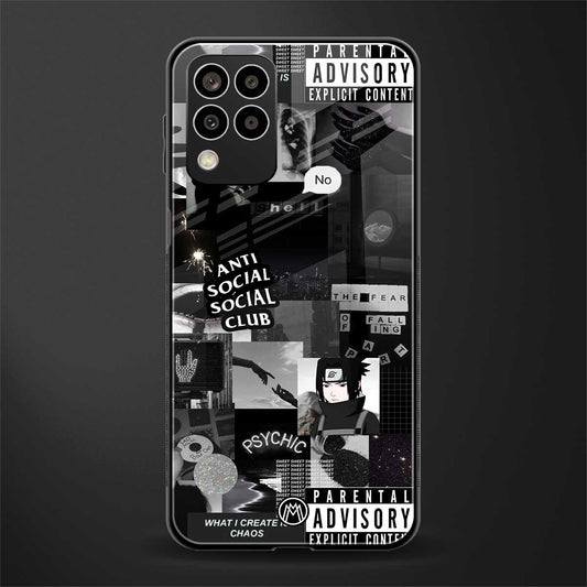 anti social social club dark edition back phone cover | glass case for samsung galaxy m33 5g