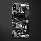 anti social social club dark edition glass case for iphone x image