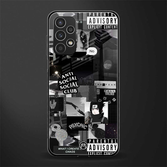 anti social social club dark edition back phone cover | glass case for samsung galaxy a13 4g
