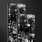 anti social social club dark edition back phone cover | glass case for oppo f21 pro 5g