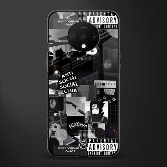 anti social social club dark edition glass case for oneplus 7t image