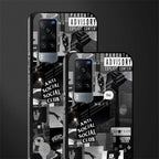 anti social social club dark edition glass case for vivo x60 image-2