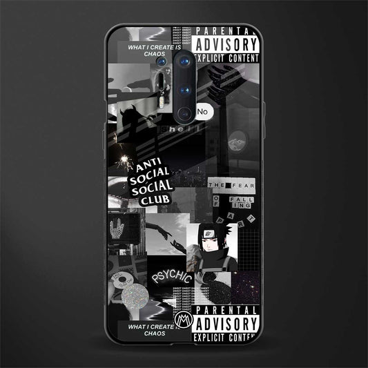 anti social social club dark edition glass case for oneplus 8 pro image