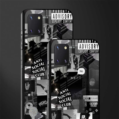 anti social social club dark edition glass case for samsung a81 image-2