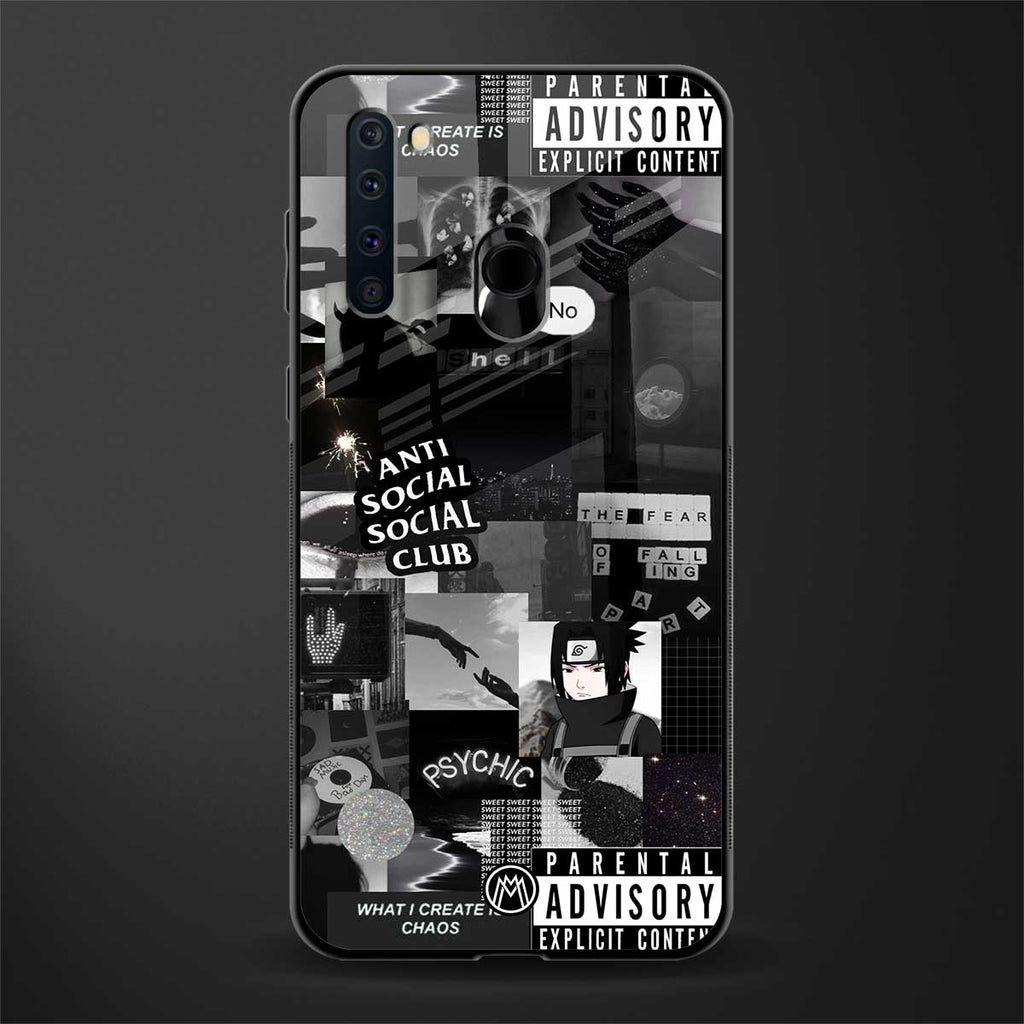 anti social social club dark edition glass case for samsung a21 image