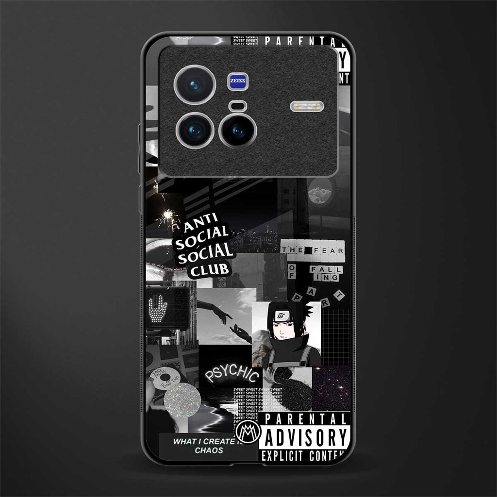 anti social social club dark edition glass case for vivo x80 image
