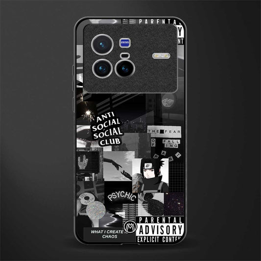 anti social social club dark edition glass case for vivo x80 image