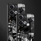 anti social social club dark edition back phone cover | glass case for oppo reno 8