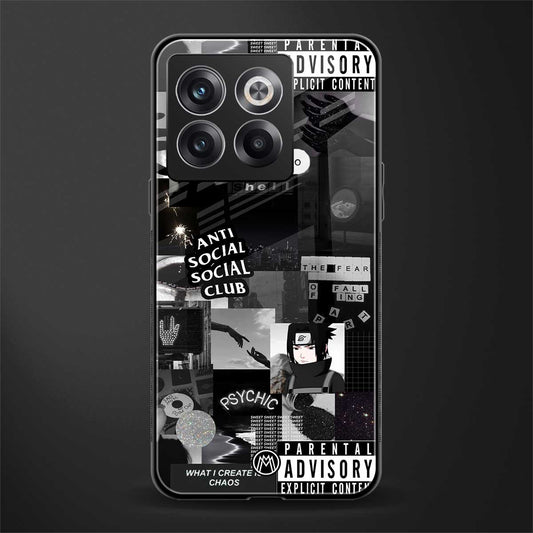 anti social social club dark edition back phone cover | glass case for oneplus 10t