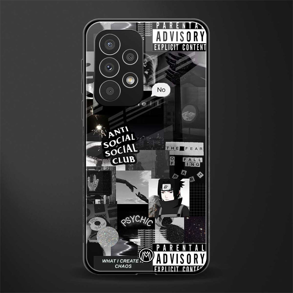anti social social club dark edition back phone cover | glass case for samsung galaxy a33 5g
